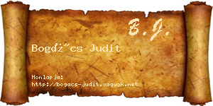 Bogács Judit névjegykártya